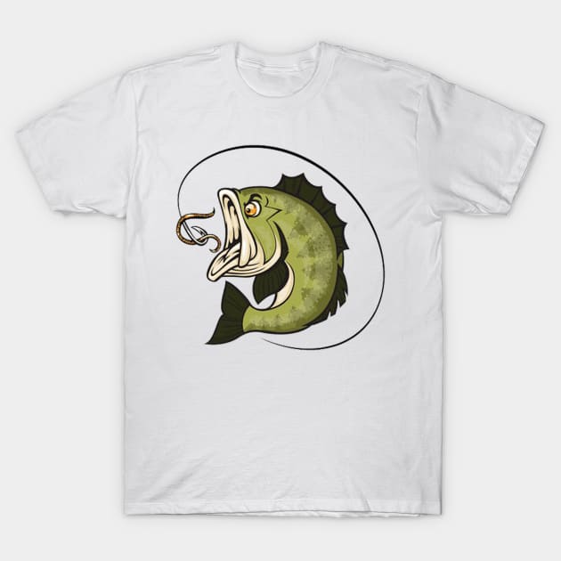 Big Bass Mouth T-Shirt by smithlinkmacca